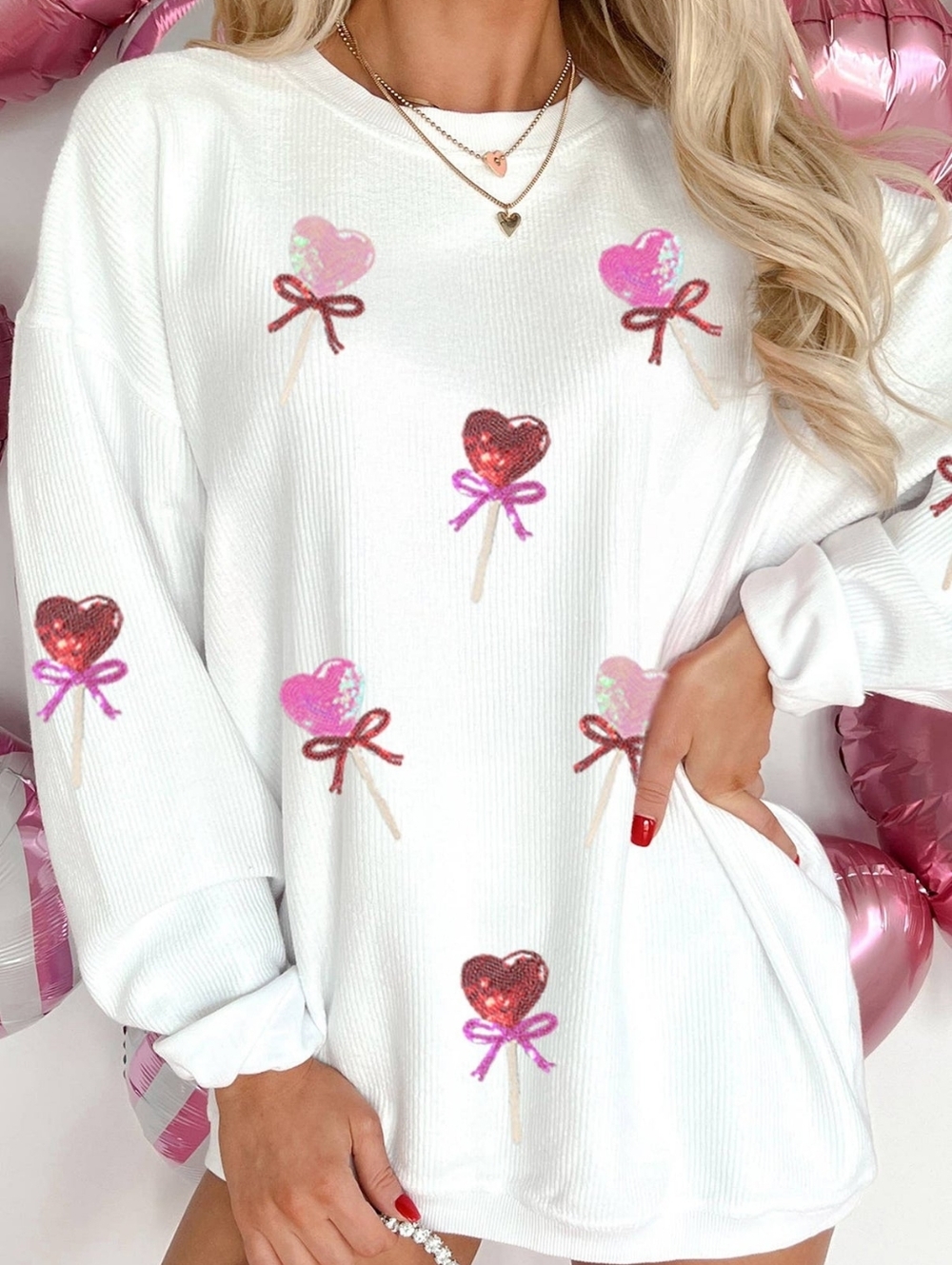 Heart Sequin Top